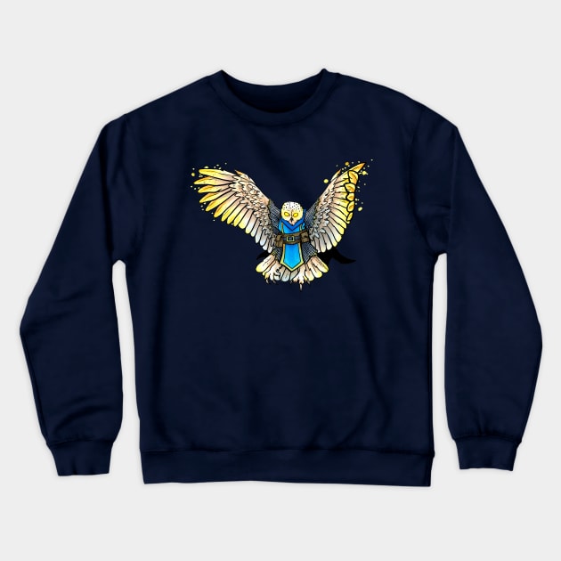 Snowy Owl Cleric Crewneck Sweatshirt by birdninjaart